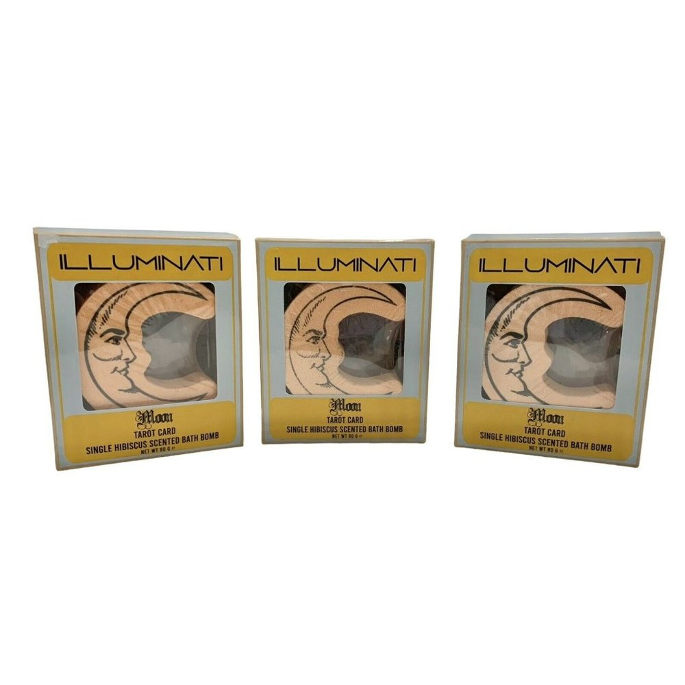 ILLUMINATI Moon Tarot Card‎ Hibiscus Scented Bath Bomb Lot of 3